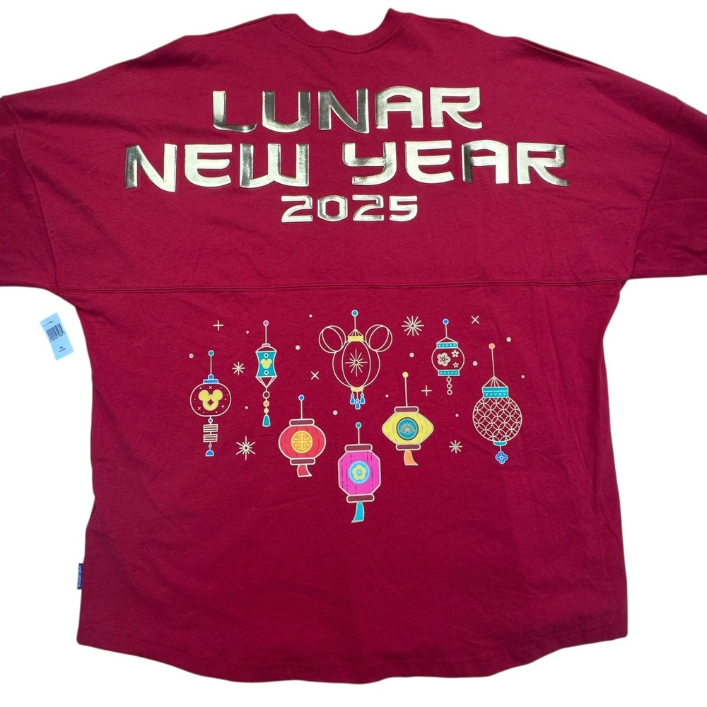Disney Mickey Lunar New Year Spirit Jersey Sweatshirt Womens 2XL Red 2025 DCA